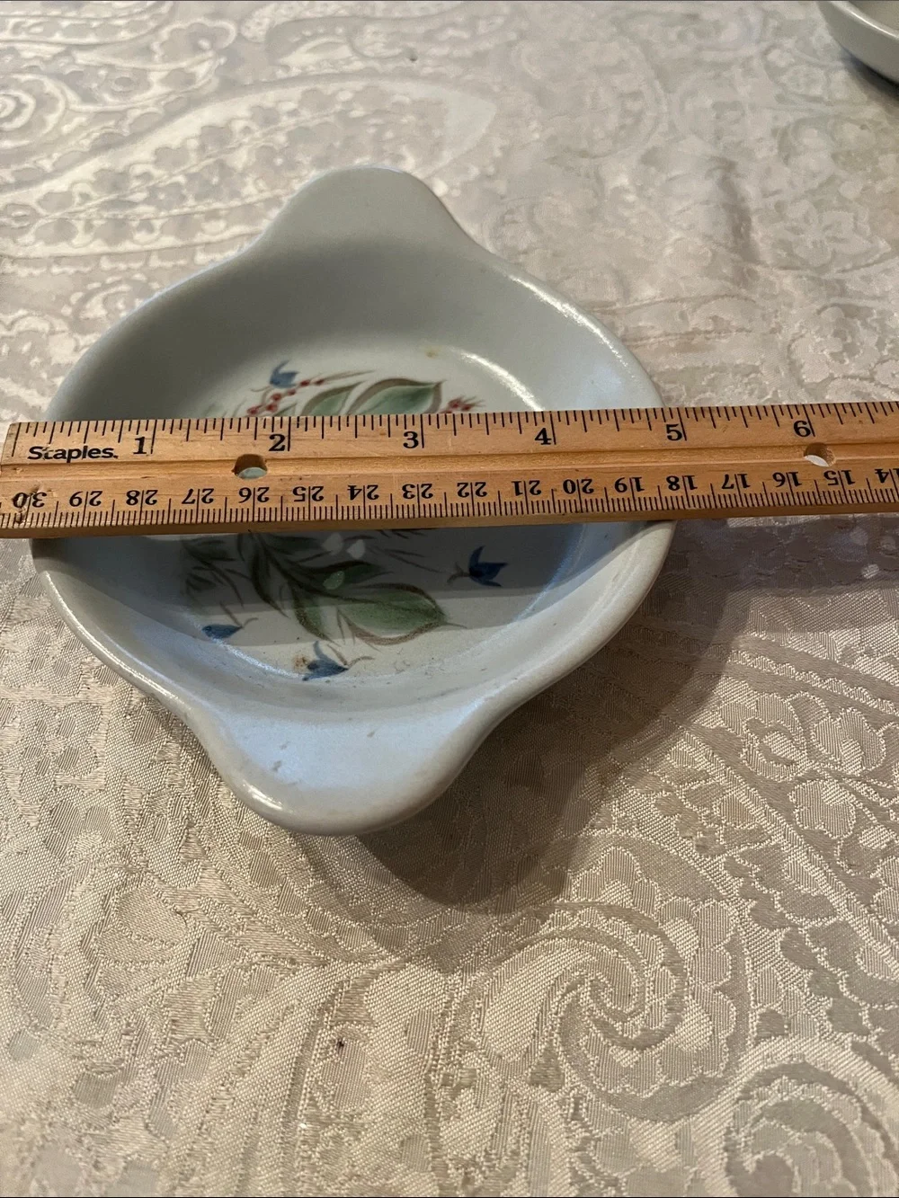 Buchan Thistleware handled dish, crafted from stoneware in Scotland EUC